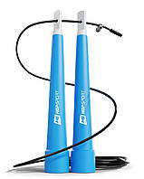 Скакалка Hop-Sport Crossfit с пластиковыми ручками HS-P010JR голубая KN, код: 6596871
