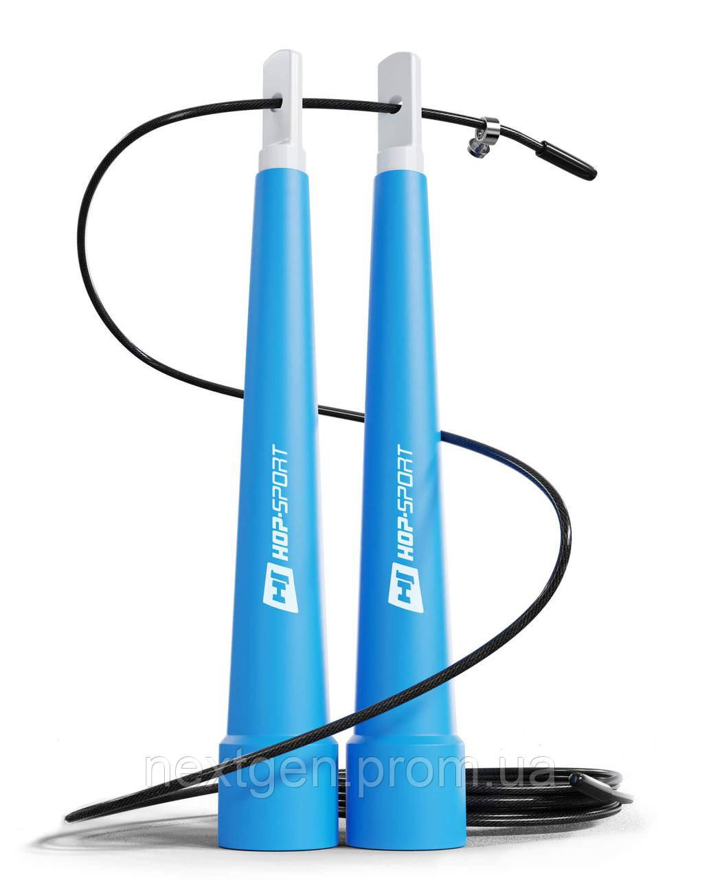 Скакалка Hop-Sport Crossfit с пластиковыми ручками HS-P010JR голубая KN, код: 6596871 - фото 1 - id-p2110737698