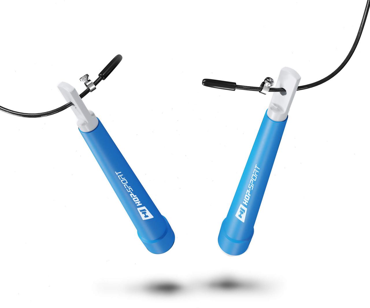 Скакалка Hop-Sport Crossfit с пластиковыми ручками HS-P010JR голубая KN, код: 6596871 - фото 3 - id-p2110737698