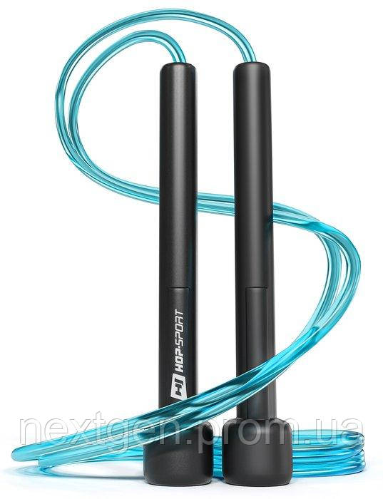 Скакалка Hop-Sport Crossfit NEW з пластиковыми ручками HS-P025JR синяя KN, код: 6637442 - фото 1 - id-p2110737699