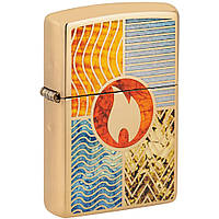 Бензиновая зажигалка Zippo 254B Elements Of Earth Design (48729) LD, код: 8245595