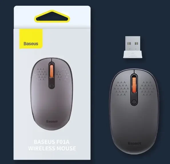 Бездротова безшумна миша Baseus F01B Bluetooth 3.0/5.0 + USB 2.4GHz
