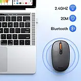 Бездротова безшумна миша Baseus F01B Bluetooth 3.0/5.0 + USB 2.4GHz, фото 7