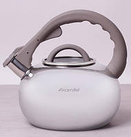 Чайник Whistling Kettle-I 2.8л со стеклянной крышкой и свистком Kamille DP61777 KN, код: 7439371