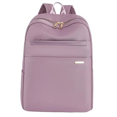 Класичний Жіночий нейлоновий рюкзак багато відділень 38х27х15 см Фіолетовий