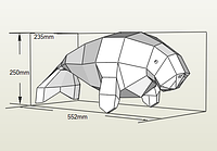 PaperKhan конструктор из картона 3D тюлень морж ламантин Паперкрафт Papercraft набор для творчества игрушка