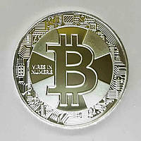 Монета сувенирная Eurs Bitcoin Серебряный цвет BTC-S-2 KN, код: 8124265