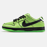 Женские Кроссовки Nike SB Dunk Low x Powerpuff Girls Green 36-37-38-39-40