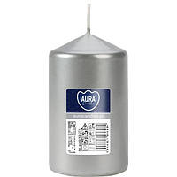 Свеча столовая цилиндр Bispol sw60 100-271 Серебристый металлик ZR, код: 8332797