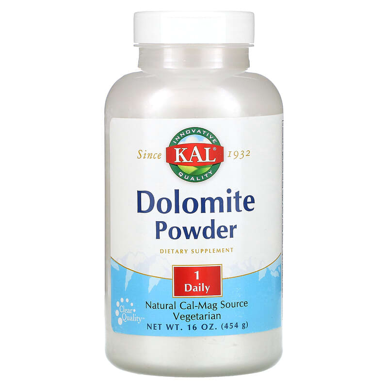 Доломітовий порошок KAL "Dolomite Powder" джерело кальцію та магнію (454 г), фото 1