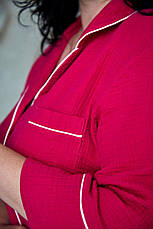 Мусліновий бавовняний халат сорочка XL,2XL,3XL, фото 2