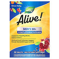 Мужские витамины и минералы от 50 лет Nature's Way "Alive! Men's 50+ Complete Multi-Vitamin" (50 таблеток)