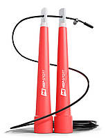 Скакалка Hop-Sport Crossfit с пластиковыми ручками HS-P010JR красная LD, код: 6596870