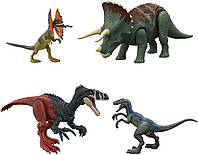Набір з 4 фігурок Динозаврів світ Юрського Періоду Jurassic World Dominion 4 Dinosaur Action Figures HJJ85