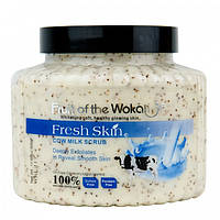 Скраб для тела Wokali Fresh Skin Scrub Cow Milk WKL217 500 г ZR, код: 8160565