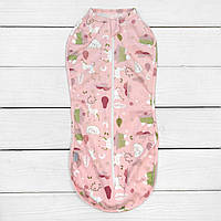Пеленка кокон на молнии для младенцев Dexters wood story 0-1 месяца розовый KN, код: 8418337
