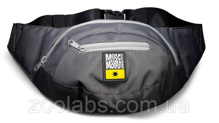Сумка для прогулянок з собакою | Max & Molly Сіра Waist Bag - Silver, фото 1