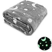 Плед светящийся в темноте Magic Blanket Серый 120 х 165 см (BL27304G) H[, код: 6978954