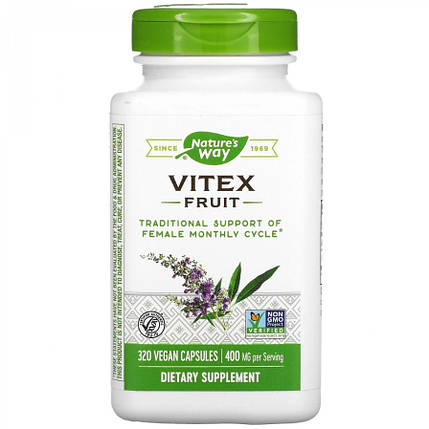 Вітекс Nature's Way Vitex Fruit 400 mg 320 вег капсул, фото 1