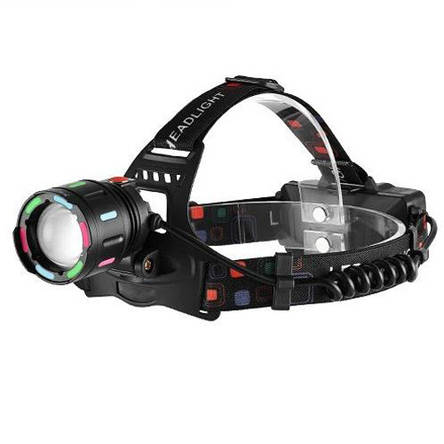 Ліхтар налобний night vision fluorescence SY-8087, 1 режим PM10-TG, 2x18650, signal light, ЗУ Type-C, zoom, фото 1