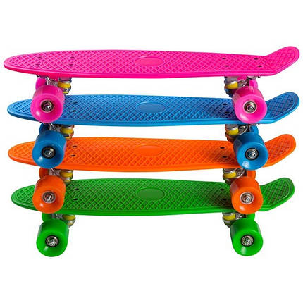 Скейт дитячий пенніборд Penny Board 22" JP-28, колеса PU 58х45 мм, дека 55х14,5 см, 4 кольори, фото 1