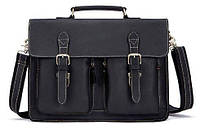 Сумка-портфель мужская из кожи на плечо Vintage 14878 Черная LP, код: 1317345