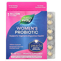 Пробиотики для пищеварения и женского здоровья Nature's Way "Probiotic Pearls Women's" 1 млрд КОЕ (30 капсул)