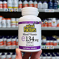 Natural Factors Mixed vitamin E, вітамін E, 200 МО 90 капсул