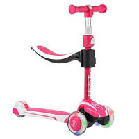 Самокат беговел із сидінням Best Scooter JS-41008/63204 рожевий