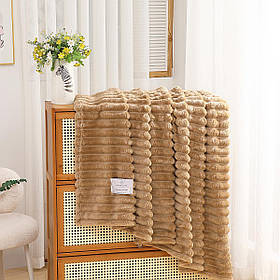 Плед Шарпей Colorful Home, кава з молоком 200х230см.