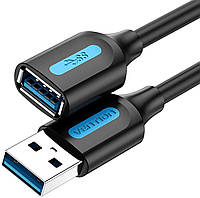 USB кабель-удлинитель Vention USB 3.0 Extension Cable 1.5 м Black (CBHBG)