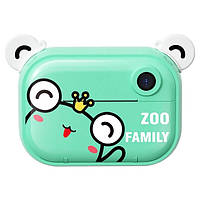 Дитяча фото-відео камера з моментальним друком Zoo Family Wi-Fi зелений (C3 PRO-1)