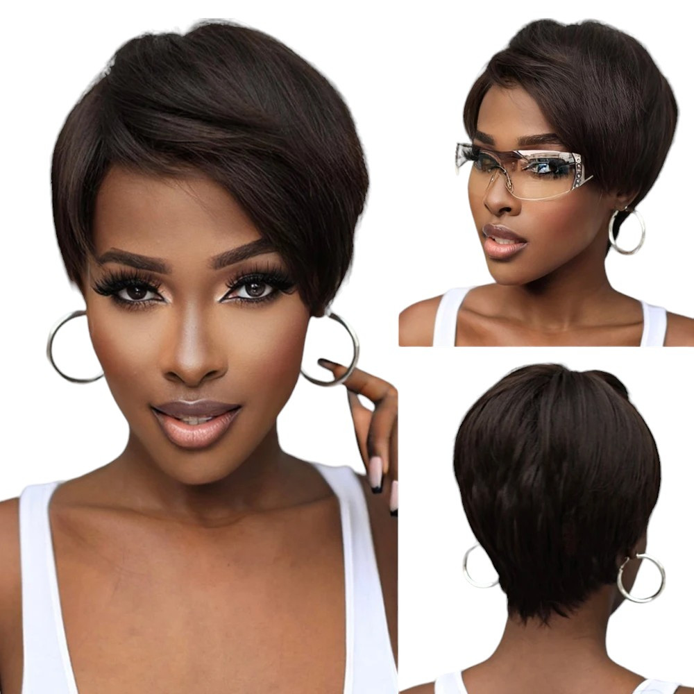 Перука шоколадна коротка Brown, DC 195-1