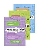 Довідник учня. Українська мова. Історія України. Математика. Усі основні правила. 5 11 класи. Комплект 3 книги