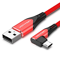 Кабель зарядный Micro USB Vention USB Cable to microUSB угловой реверсивный 1 м Red (COBRF)