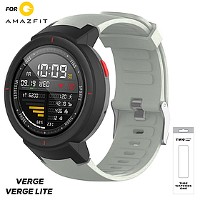 Ремінець для Xiaomi Amazfit Verge/Verge Lite Оливково-сірий