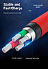 Кабель зарядний Micro USB Vention USB Cable to microUSB Cotton Braided 3A 2 м Red (COARH), фото 6