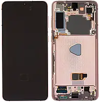 Дисплей Samsung G991 Galaxy S21 с сенсором и рамкой, фиолетовый, Original (PRC) | модуль