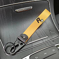 Желтый брелок для ключей Muti-Pendant Rockstar/рокстар/GTA. Прочный ремень для ключей. Нейлоновый ремешок