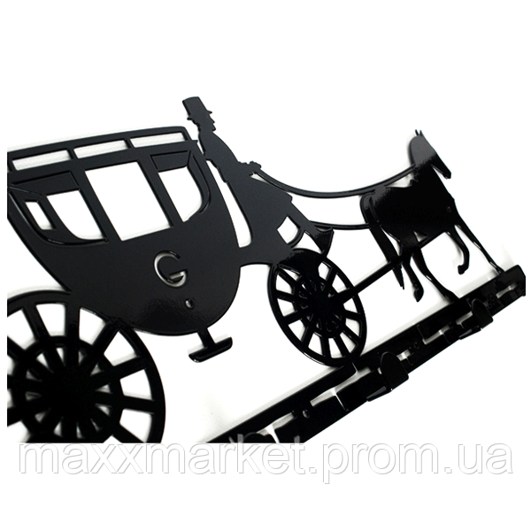 Вешалка настенная Glozis Carriage H-055 52 х 22 см ZR, код: 241790 - фото 3 - id-p2110803511