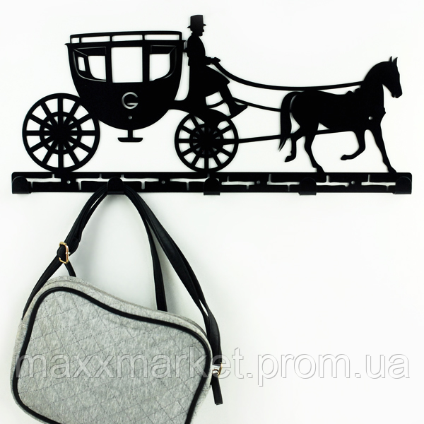 Вешалка настенная Glozis Carriage H-055 52 х 22 см ZR, код: 241790 - фото 4 - id-p2110803511