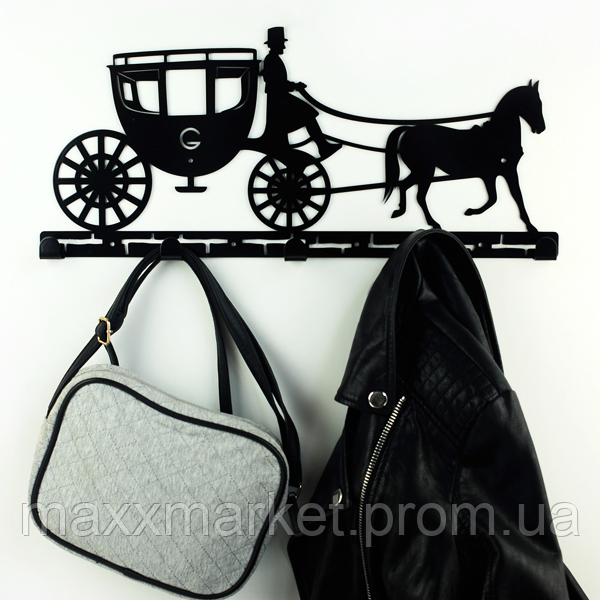 Вешалка настенная Glozis Carriage H-055 52 х 22 см ZR, код: 241790 - фото 5 - id-p2110803511