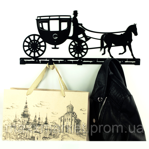 Вешалка настенная Glozis Carriage H-055 52 х 22 см ZR, код: 241790 - фото 6 - id-p2110803511