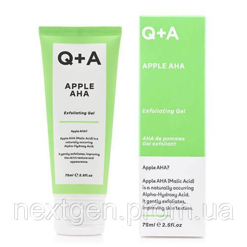 Отшелушивающий гель с кислотами для лица Q+A Apple AHA Exfoliating Gel 75 мл KN, код: 8289788 - фото 1 - id-p2110804131