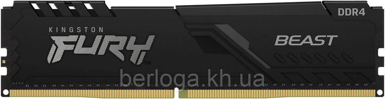 Пам'ять для настільних комп'ютерів Kingston FURY 8 GB DDR4 3200 MHz Beast Black (KF432C16BB/8)