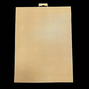 Канва пластикова каунт 14 28х21 см, колір жовто-коричневий