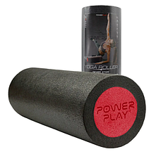 Ролер Power Play 4021 Fitness Roller для занять йогою 30x15см гладкий чорно-червоний