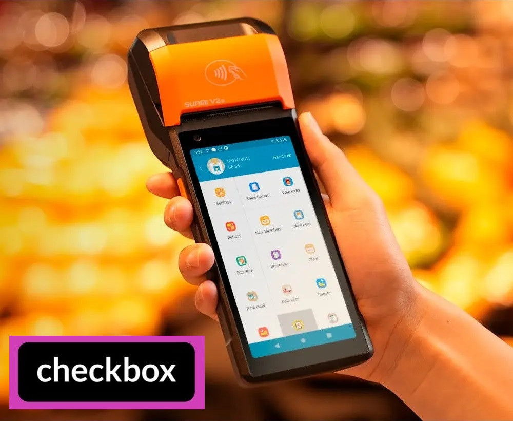 POS термінал Чекбокс Checkbox - SUNMI V2s Сканер-Камера 8Mp 1D/2D