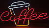 Неонова вивіска Coffee 600х315мм різнобарвна з диммером та блоком живлення, фото 11