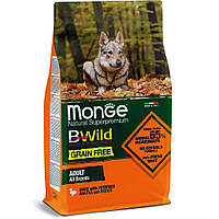 Monge Dog BWILD GR.FREE All breeds Adult сухий корм для собак усіх порід качка 15КГ